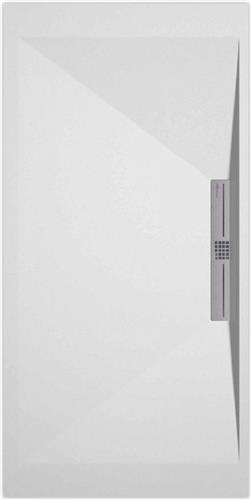 Sanifun douchebak Stone Side White Smooth 1000 x 900 S