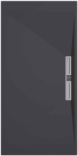 Sanifun douchebak Stone Side Anthraciet Smooth 1100 x 700 S