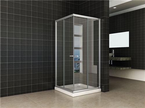 Wiesbaden Douchecabine - 90x90 - Vierkant - Chroom - Schuifdeur - Hoekinstap