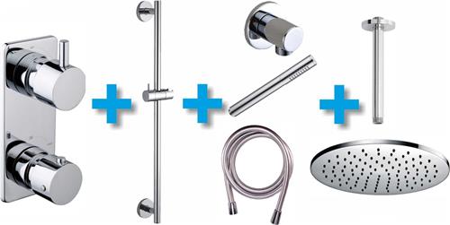 Wiesbaden Regendouche - Type 12 - Inbouw - Complete set - ø 30 cm