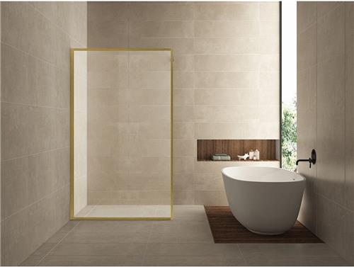 Sanifun Square inloopdouche 1000 x 2000 x 8 mm nano helder glas/geborsteld messing