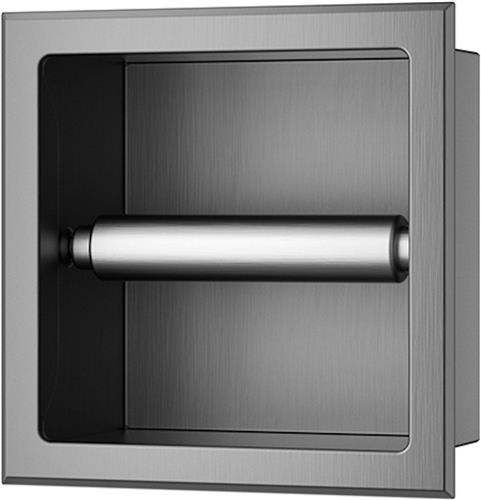 Sanifun Dorri toiletrolhouder zonder klep inbouw gunmetal