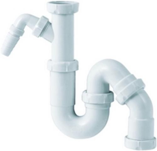 Sanifun Jimten sifon met machine aansluiting 1 1/2 x 40 mm universeel wit