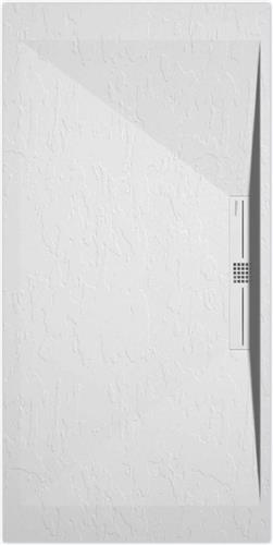 Sanifun douchebak Stone Side White Slate 1100 x 900 P