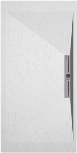 Sanifun douchebak Stone Side White Slate 1100 x 800 S