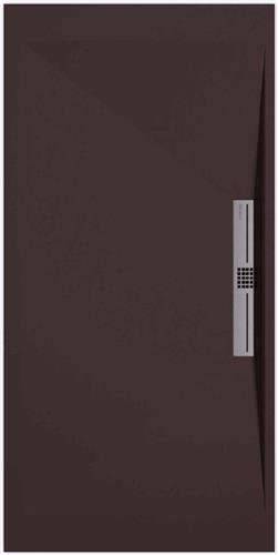 Sanifun douchebak Stone Side Chocolate Smooth 900 x 800 S