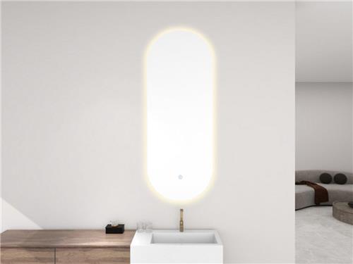 Wiesbaden Lumia spiegel ovaal met LED, dimbaar en spiegelverwarming 50 x 100 cm