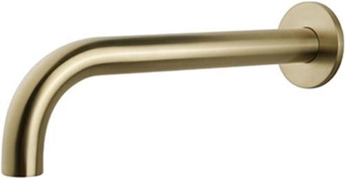 Wiesbaden Caral Inbouw Baduitloop 30 cm. - Goud Look - Geborsteld Messing