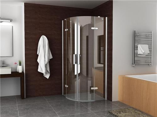 Douchecabine Wiesbaden - 90x200cm - Kwartrond met 2 Deurtjes Sydney
