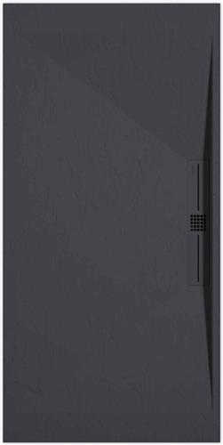 Sanifun douchebak Stone Side Anthraciet Slate 1300 x 700 P