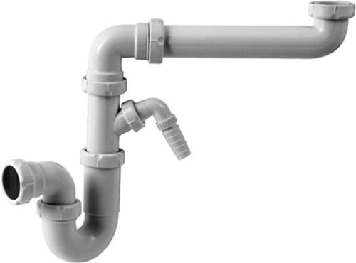 Sanifun S-304 P-sifon ruimtebes.+afsl.mach.aansl.11/2 x 40 mm