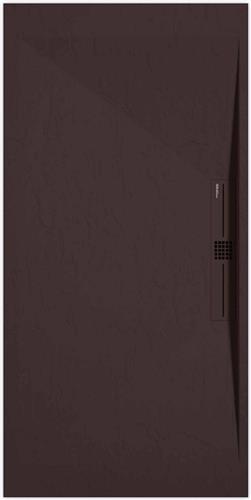 Sanifun douchebak Stone Side Chocolate Slate 1100 x 900 P