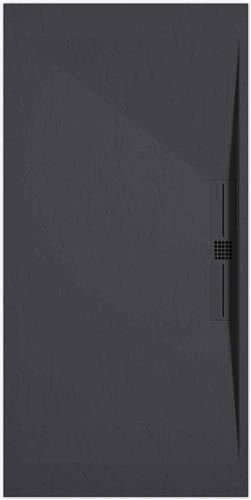 Sanifun douchebak Stone Side Anthraciet Slate 1400 x 700 P