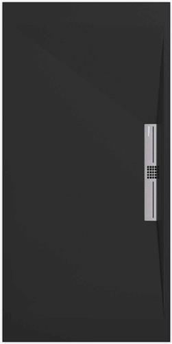 Sanifun douchebak Stone Side Black Smooth 1300 x 900 S