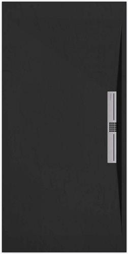 Sanifun douchebak Stone Side Black Slate 1000 x 800 S