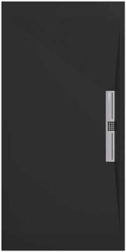 Sanifun douchebak Stone Side Black Smooth 1100 x 800 S