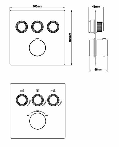 Sanifun afbouwplaat Theofiel Geborsteld Staal