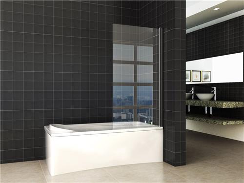 Wiesbaden Orbit - draaibare badwand - 80x140cm - NANO - 6mm - mat zwart