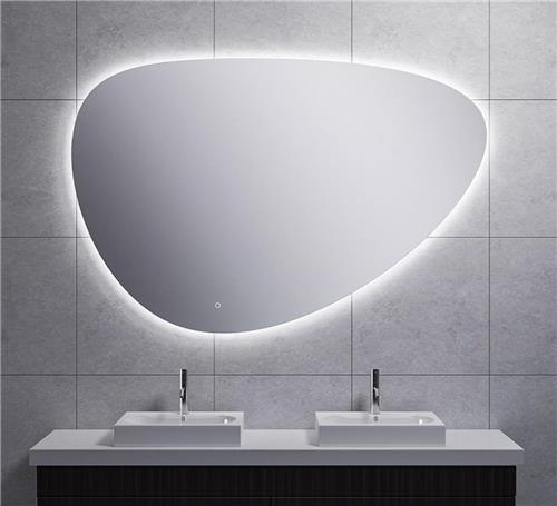 Wiesbaden Uovo Condensvrije LED Spiegel Dimbaar 60 x 40 cm.