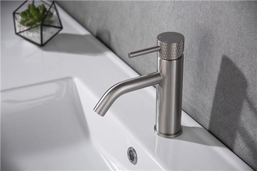 Wastafelkraan Wiesbaden Ribbd Opbouw Mengkraan RVS