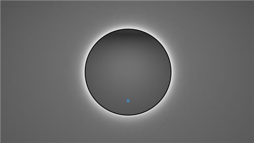 Wiesbaden Novi - Badkamerspiegel Rond - 60cm - Mat Zwart - Led Verlichting Rondom