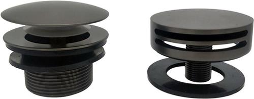 Knop/plug Badoverloop Wiesbaden Inclusief Badvulfunctie Rond Gunmetal