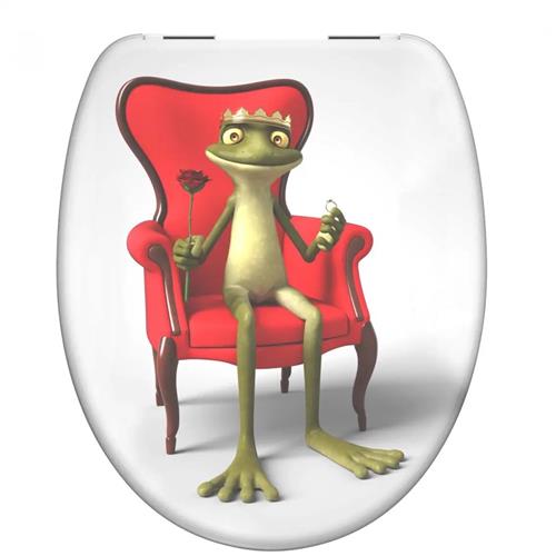 Schütte WC-bril FROG KING  Duroplast  Softclose  Universeel  Hygiënisch & krasbestendig