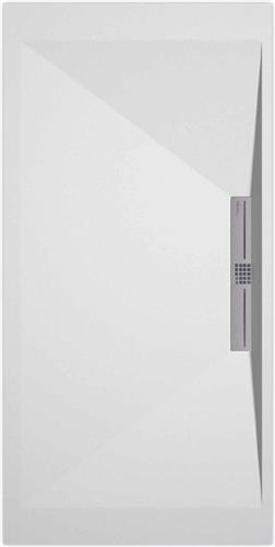 Sanifun douchebak Stone Side White Smooth 1100 x 900 S