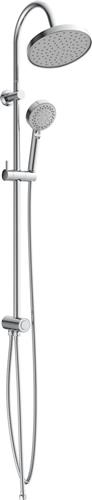 SCHÜTTE NIAGARA Rain Douchesysteem - Regendouche - Met Push-Button Omsteller - 104 cm Stang - Chroom