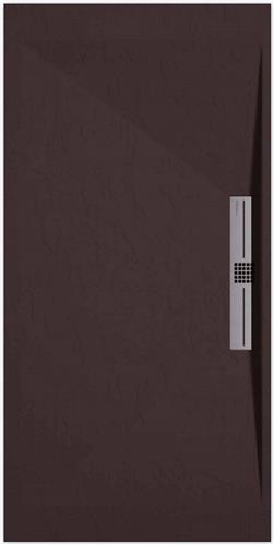 Sanifun douchebak Stone Side Chocolate Slate 1000 x 900 S