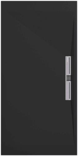 Sanifun douchebak Stone Side Black Smooth 1300 x 800 S