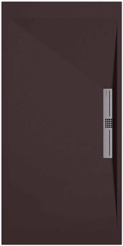Sanifun douchebak Stone Side Chocolate Smooth 1100 x 900 S
