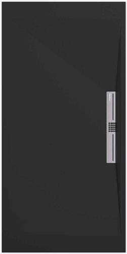 Sanifun douchebak Stone Side Black Smooth 1400 x 700 S