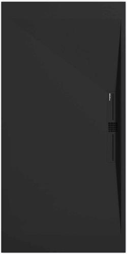 Sanifun douchebak Stone Side Black Smooth 1100 x 900 P