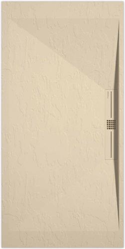 Sanifun douchebak Stone Side Cream Slate 900 x 900 P