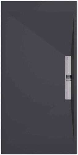 Sanifun douchebak Stone Side Anthraciet Smooth 900 x 800 S
