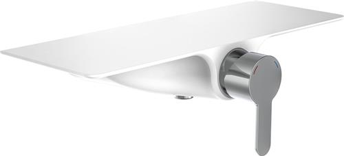 SCHÜTTE Waterway Douchekraan met Planchet - Mengkraan - Hartafstand 150 mm - Chroom/Wit