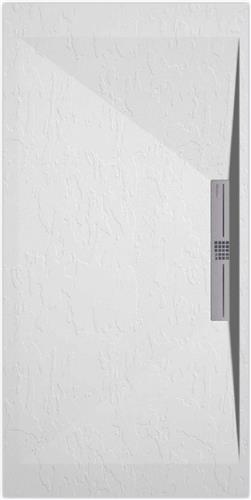 Sanifun douchebak Stone Side White Slate 1000 x 800 S