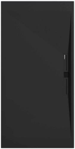 Sanifun douchebak Stone Side Black Smooth 900 x 800 P