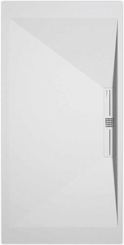 Sanifun douchebak Stone Side White Smooth 900 x 800 P