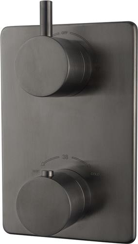 Xellanz Caral Afbouwdeel Inbouwthermostaat 2 Weg - Gunmetal