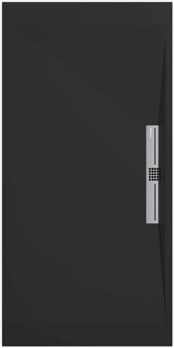 Sanifun douchebak Stone Side Black Smooth 1200 x 700 S