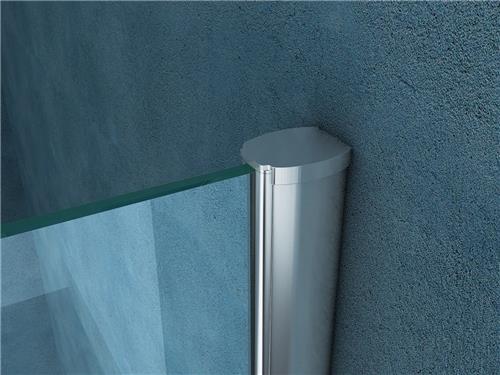 Wiesbaden Inloopdouche met Muurprofiel 90 x 200 cm. - 8 mm. Nano
