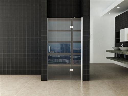 Douchedeur Miami Nisdeur Draaideur met Vaste Wand 80(60-20)x200cm Antikalk Helder Glas Chroom Profiel 8mm Veiligheidsglas Easy Clean