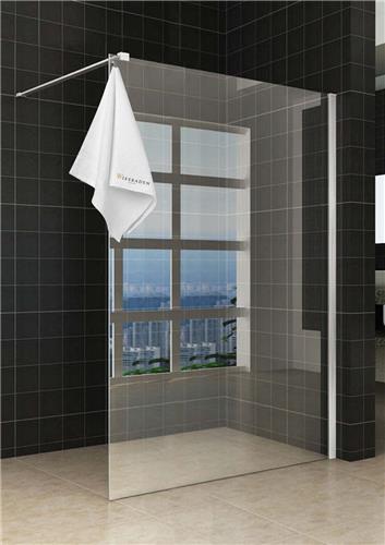 Sita Inloopdouche Met Handdoekhouder - 140x200 Cm Chroom/8 mm - Helder Glas - Met Nano coating