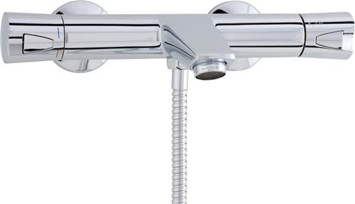 Nemo Spring Assana badmengkraan thermostatisch eengreeps wandmontage zonder douchegarnituur chroom