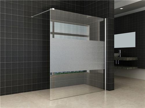 Sanifun douchewand Renzo 1600 x 2000 NANO glas met strook mat glas
