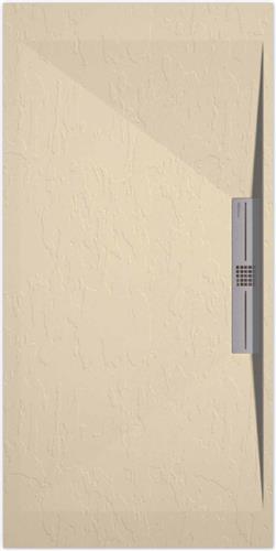 Sanifun douchebak Stone Side Cream Slate 1100 x 900 S