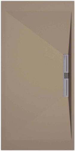 Sanifun douchebak Stone Side Moka Smooth 1100 x 900 S
