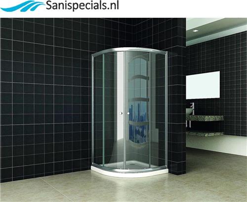 Wiesbaden Eco 1/4 ronde douchecabine 5mm 900x900x1900 helder glas